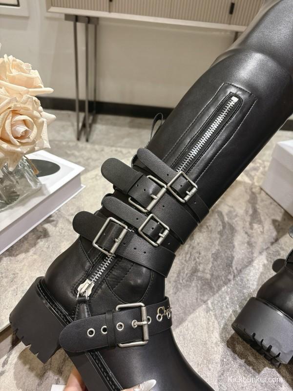 Dior 2025/SS Punk Style Strap Ankle Boots - KFY00500