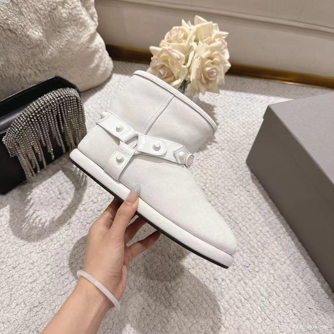 Balenciaga F022 Winter Wool Ankle Boots Snow Boots - F022