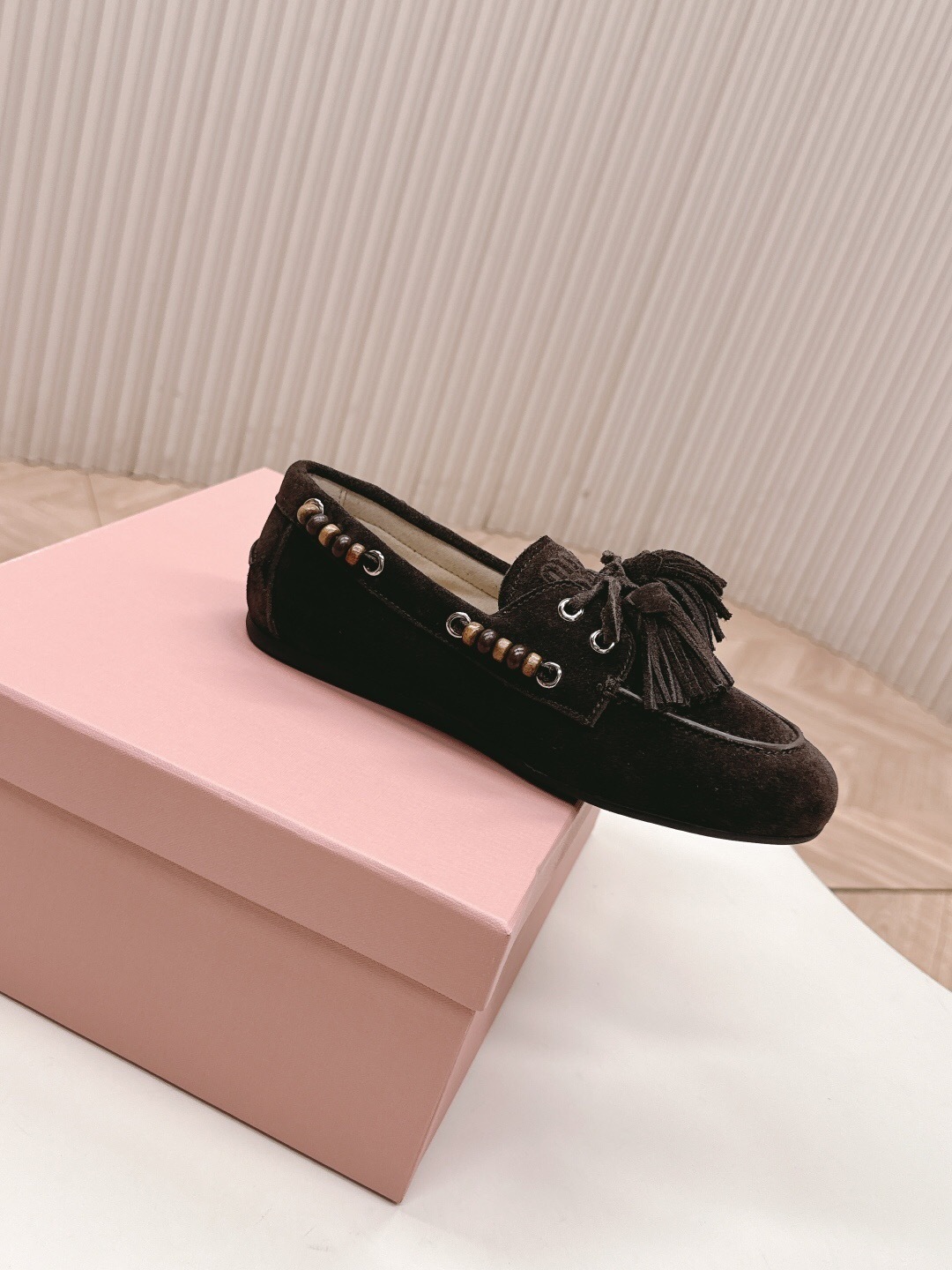 Miu Miu Fall/Winter 2025 Tassel Loafers Slip-On Shoes - LY00330
