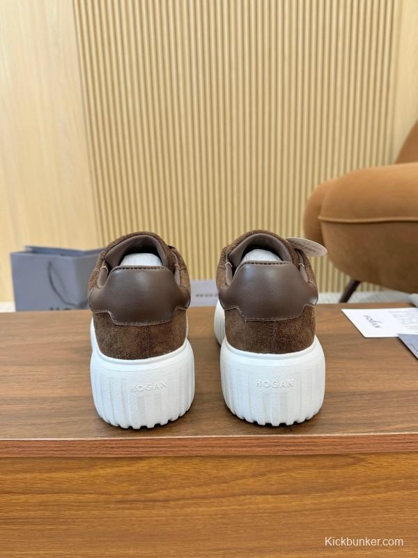 Hogan H-STRIPES Series Couple Thick Sole Biscuit Shoes Airship Shoes Casual Sneakers - AS00310