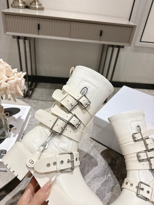 Dior Punk Style Strap Ankle Boots - KFY00470