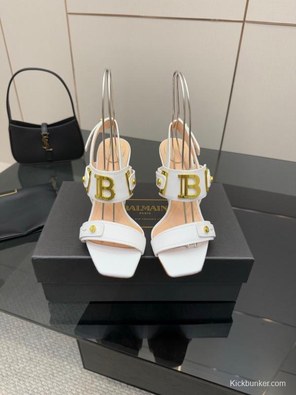 Balmain 2025/SS Metal Heel High Heel Sandals - KFY00320