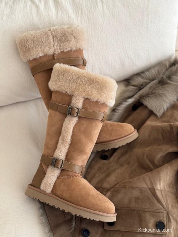 Adidas Curly Fur Thick Sole Little Knight Boots - AS00460