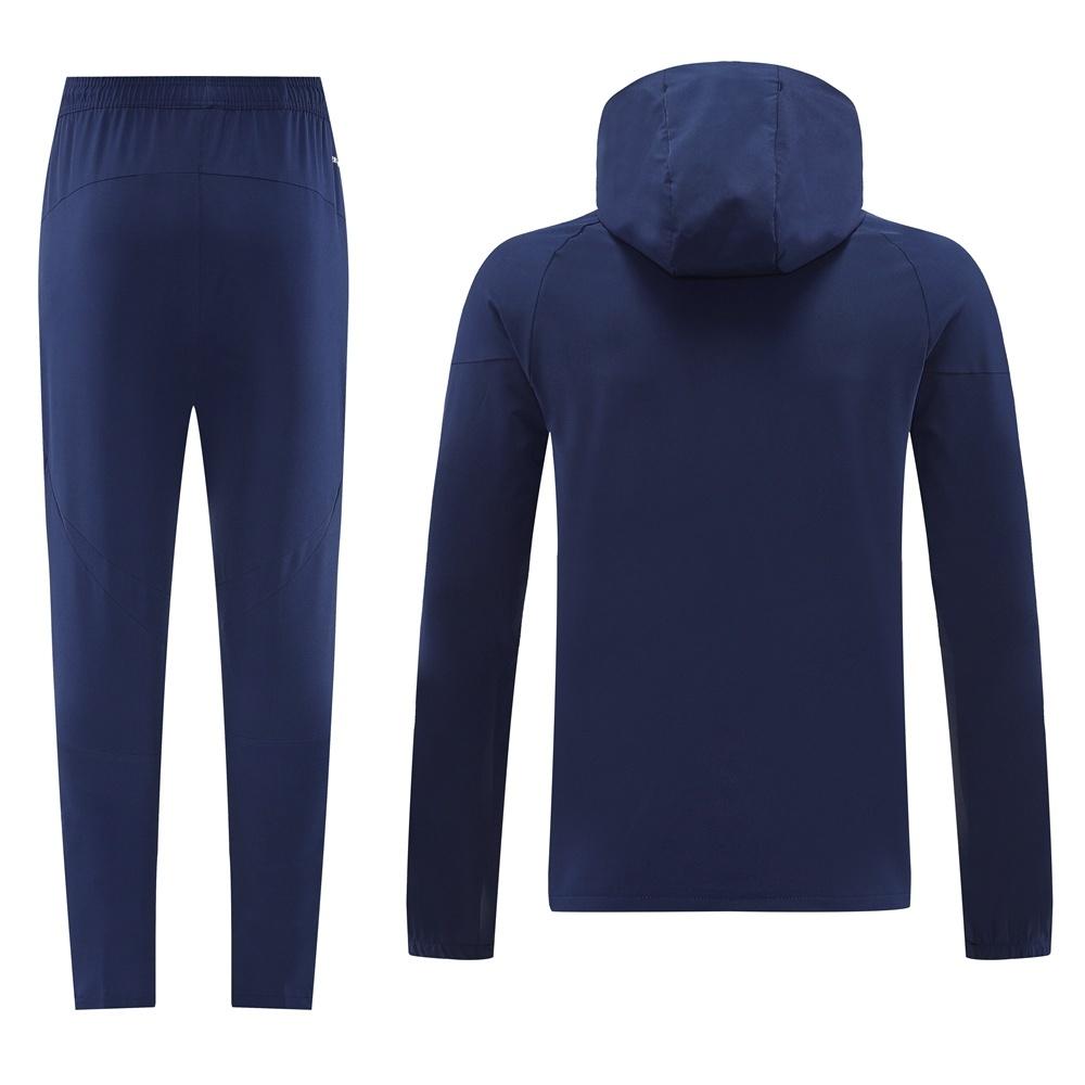 2025 Adidas Royal Blue Half Zipper Jacket+Long Pants S-2XL