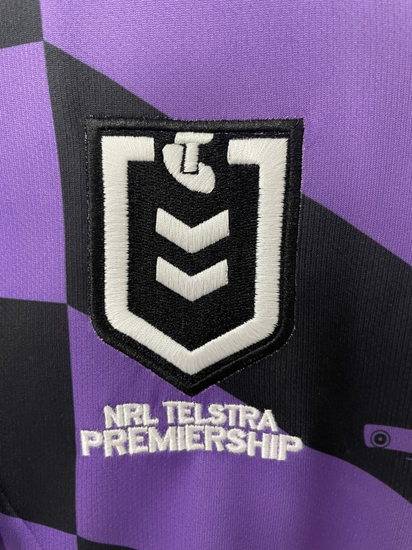 25/26 Melbourne Storm Purple with Black Checkered Chevrons Jersey