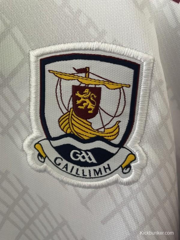 25/26 Galway GAA White with Maroon Trim Away Jersey