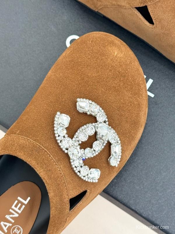 Chanel Classic CC Crystal Birkenstock Sandals - KFY00280