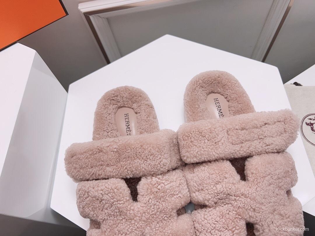 H Erijus Shoes 2025/SS Teddy Wool Slippers - LY00270
