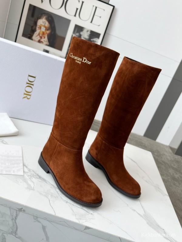 Dior 2025/SS Retro British Style Brogue New Knight Boots - LY00460