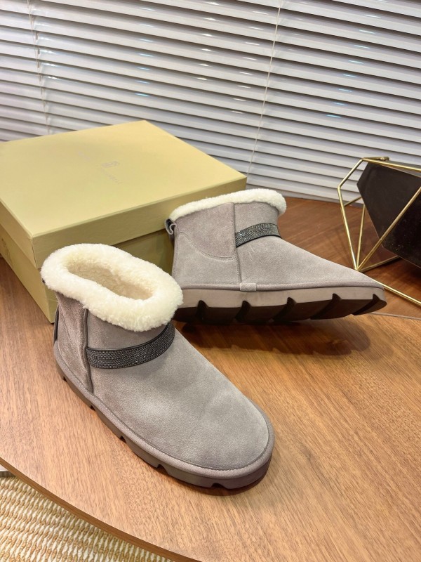 Brunello Cucinelli Winter New Snow Boots Sheepskin Buns Boots - AS00350