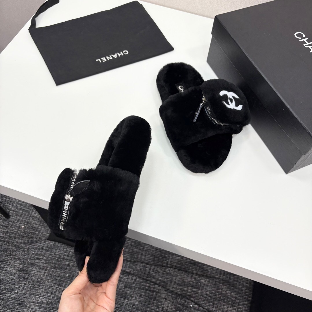 Chanel 2025 SS New Color Fur Slippers - LY00270
