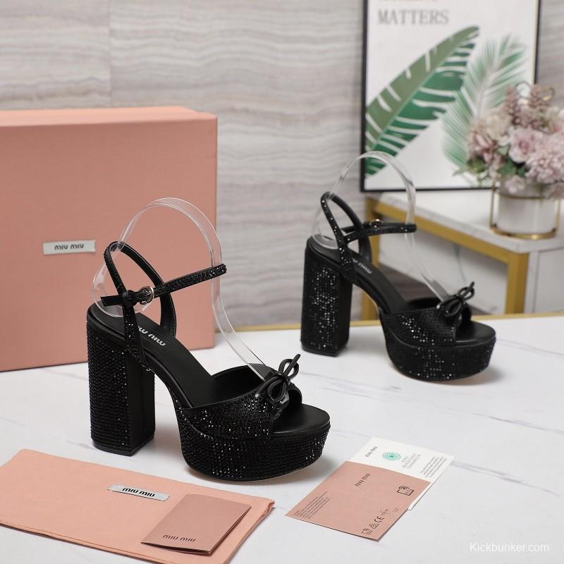 MIUMIU Bling Crystal Sandals with Swarovski Elements - KFY00340