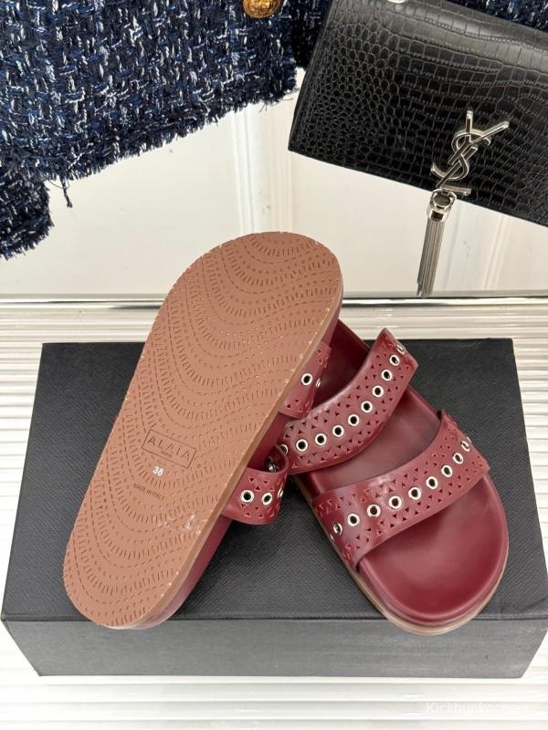 Alaia 2025 SS Hollow-Out Casual Sandals - KFY00260