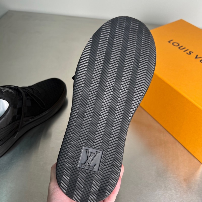 Louis Vuitton Beverly Hills Monogram Knit Sneakers with Imported IP Foam Sole - YC