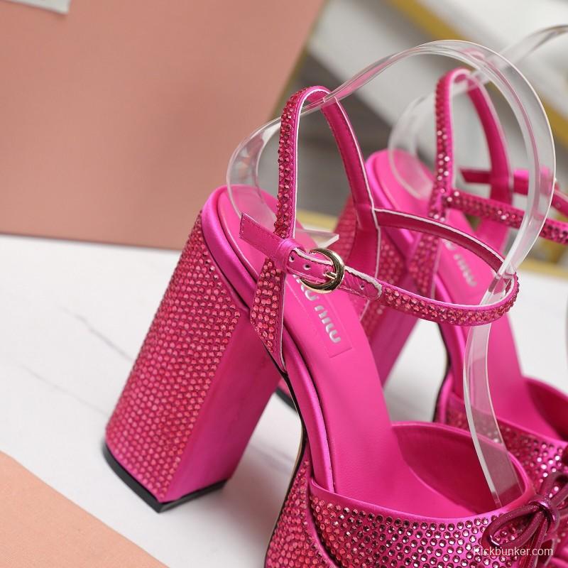 MIUMIU Bling Crystal Sandals with Swarovski Elements - KFY00340