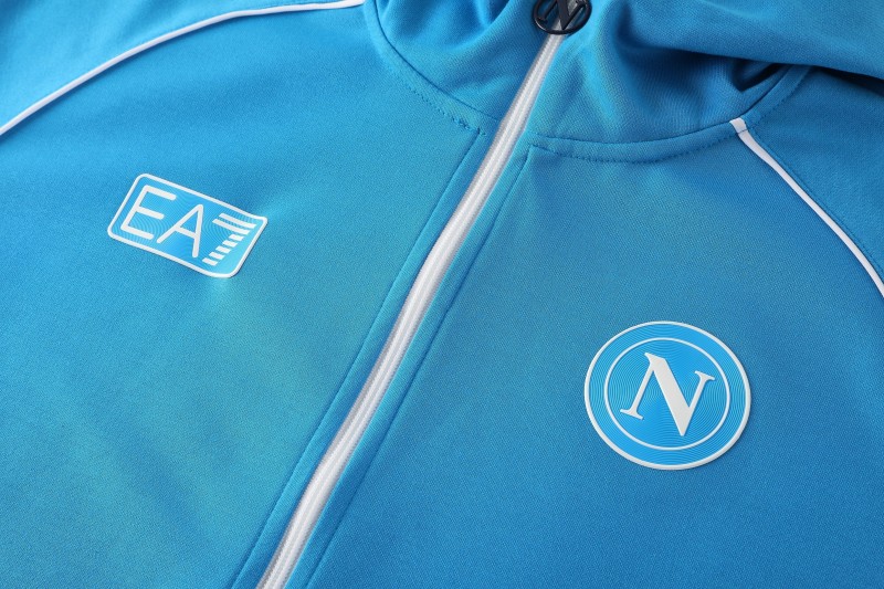 25/26  Napoli Sky Blue  Full zipper Jacket Tracksuit+ long pants