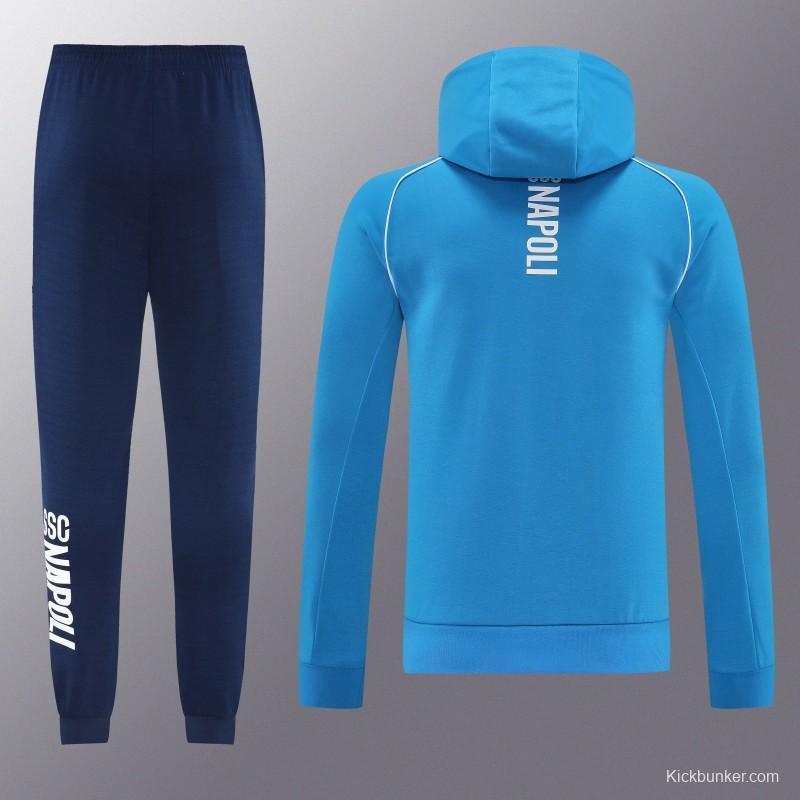 25/26  Napoli Sky Blue  Full zipper Jacket Tracksuit+ long pants