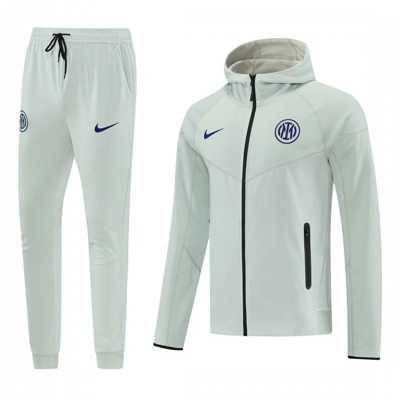 26/27 Inter Milan Light Mint Full Zipper Hooded Tracksuit + Long Pants