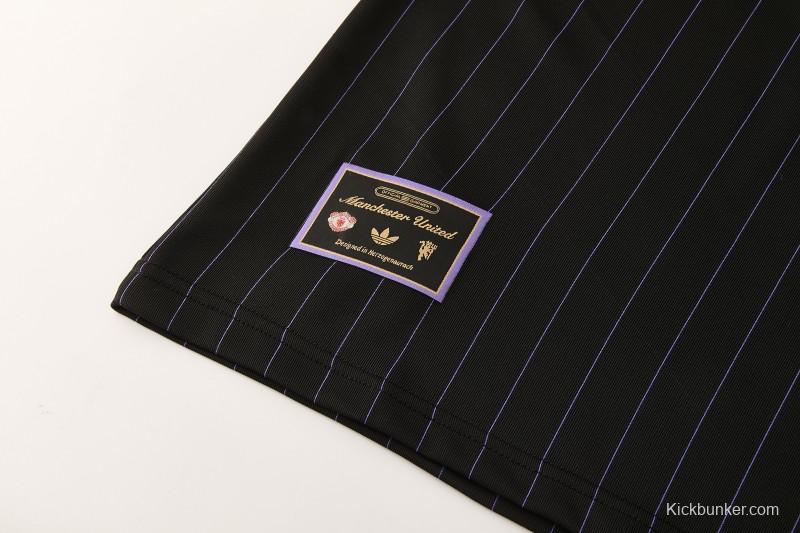 26/27  Manchester United Black Short Sleeve+Soccer Shorts