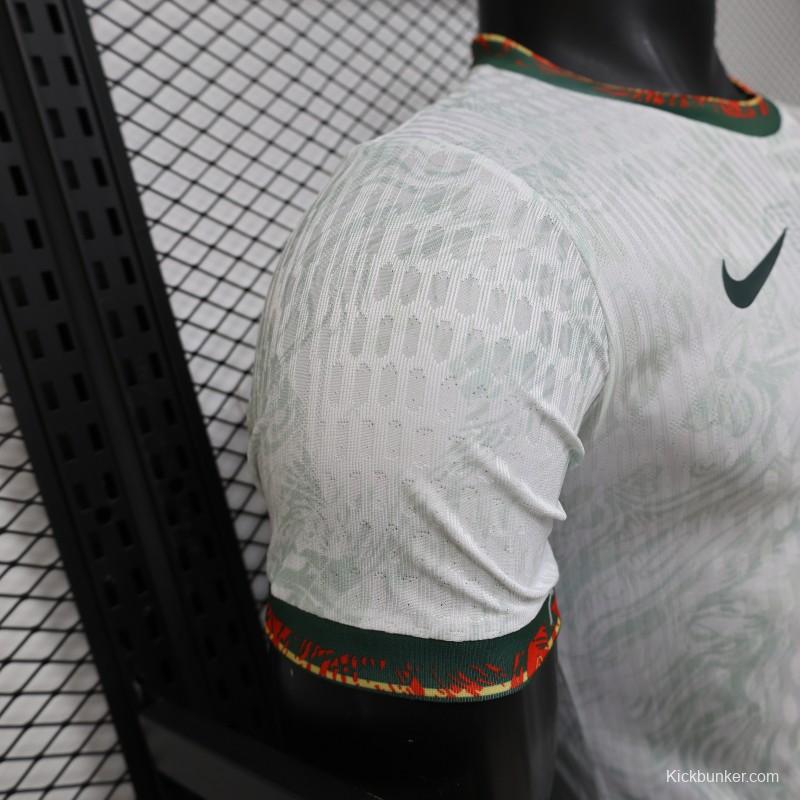 Player Version 2026 Portugal FPF Nike Special Edition White Lion Embossed Heritage Jersey