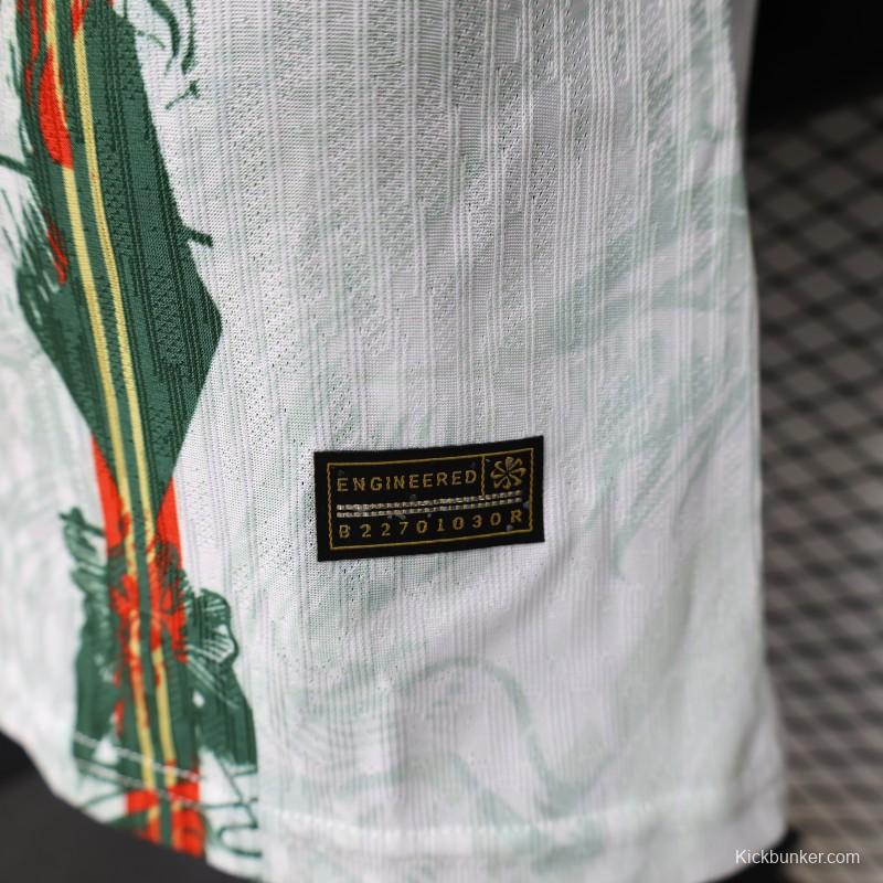 Player Version 2026 Portugal FPF Nike Special Edition White Lion Embossed Heritage Jersey