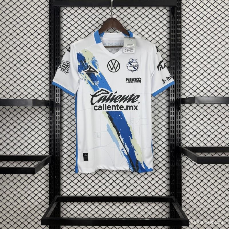 Player Version 25/26 Club Puebla White with Blue Home Jersey