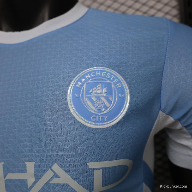 Player Version 26/27 Manchester City Sky Blue with White Side Panel Home Jersey