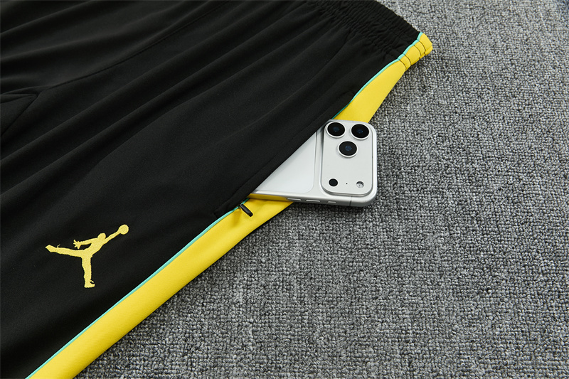 2026 Brazil Black & Yellow Half Zipper Jacket Tracksuit + Long Pants