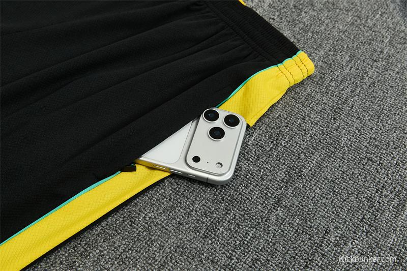 2026 Brazil Black & Yellow Short Sleeve+Soccer Shorts