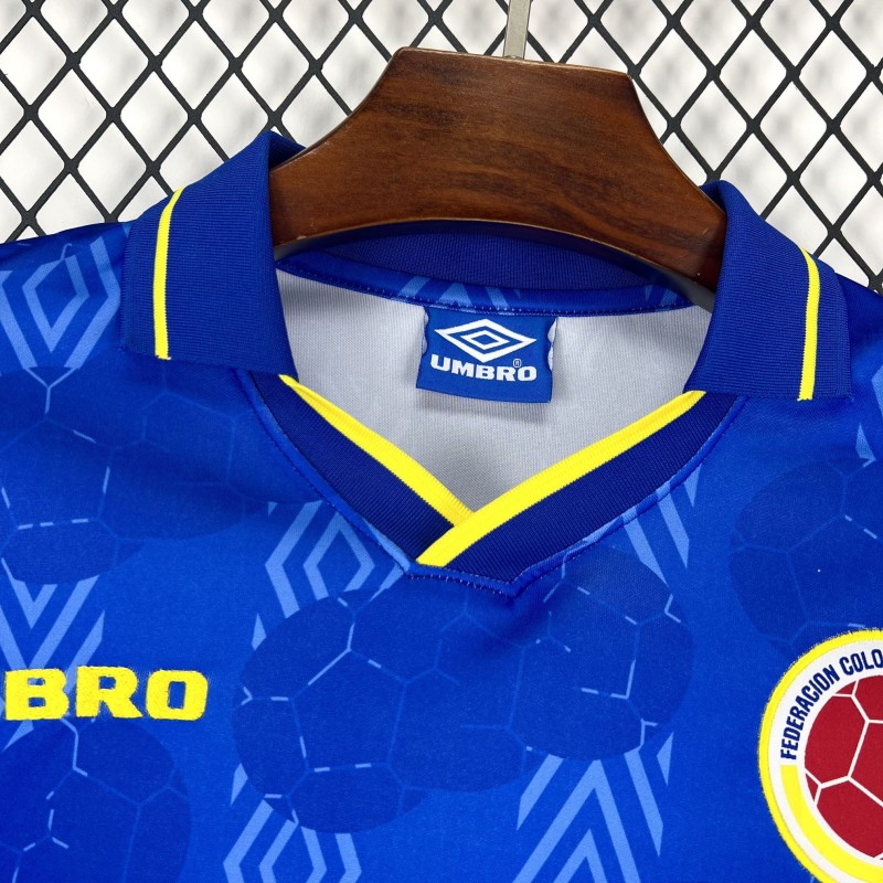 1994 Retro Colombia Away Long Sleeves Jersey