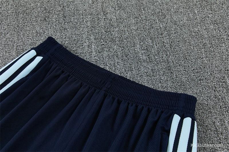 2026 Argentina White & Light Blue Radial Stripe Short Sleeve+Soccer Shorts