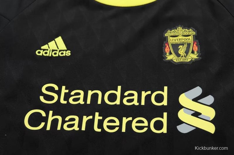 Retro 2010/11 Kids Liverpool Black & Yellow Away Jersey