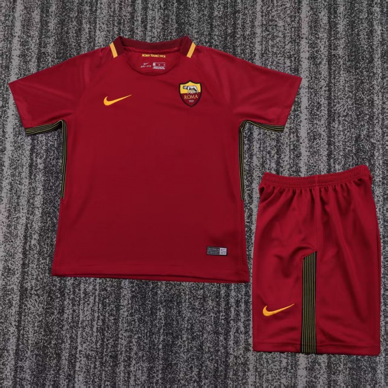 Retro Kids 17/18  AS Roma Home Jersey