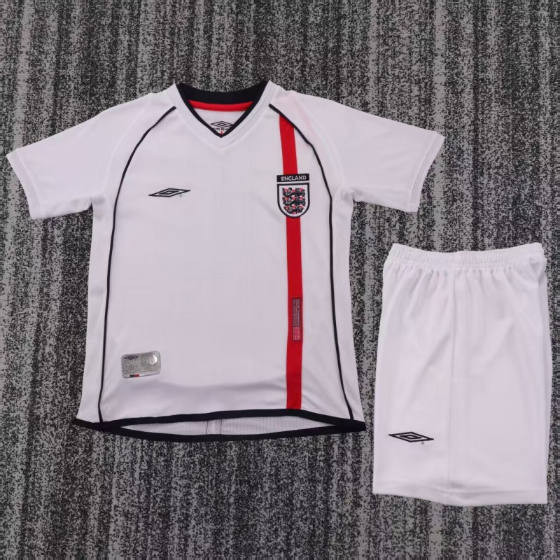 Retro Kids 2002 England Home Jersey