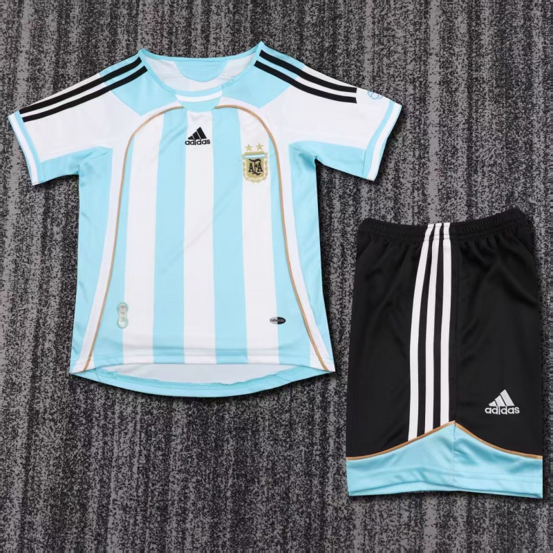 Retro Kids 2006 Argentina Home Jersey