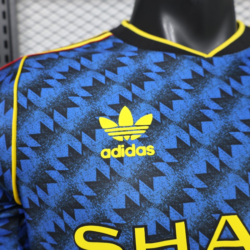 Player Version 2026 Manchester United Blue with Black  Away Jersey