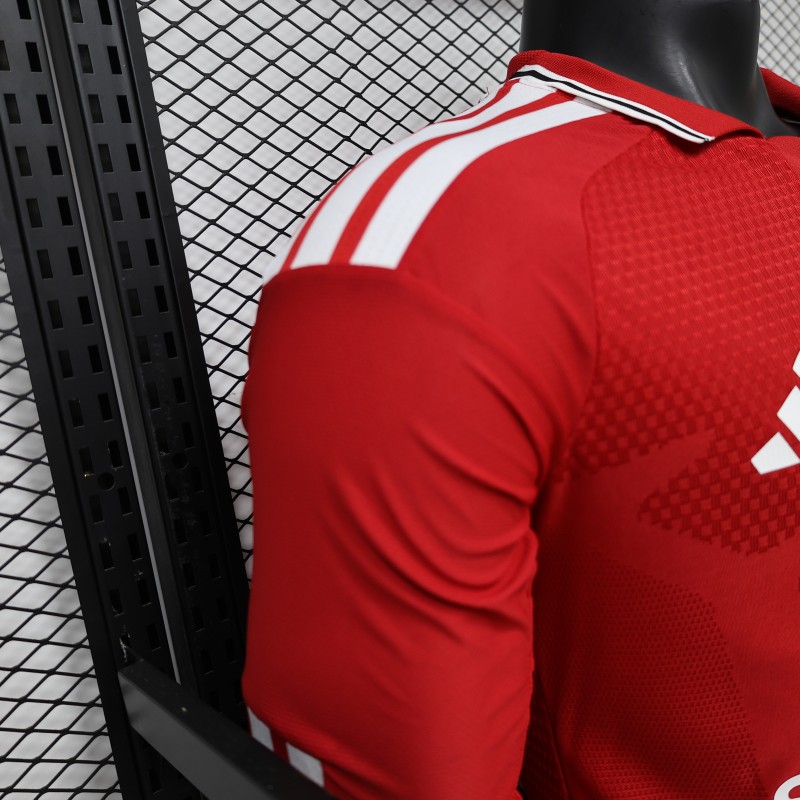 Player Version 26/27 Manchester United Red Polo Collar  Long Sleeve Jersey
