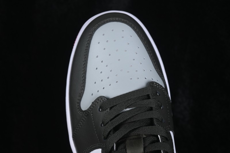 Nike Air Jordan 1 Low Retro Basketball Shoes with Classic Black-Grey-Pink Colorway - DD9315-119