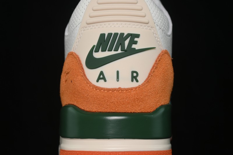 Nike Air Jordan 3 Retro "Miami" Solefly Collaboration White Green Orange Sneakers - IF4491-100