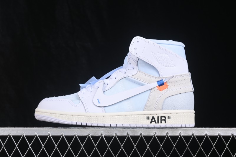 Nike Off White x Air Jordan 1 Retro High Basketball Shoes White - AA3834-100