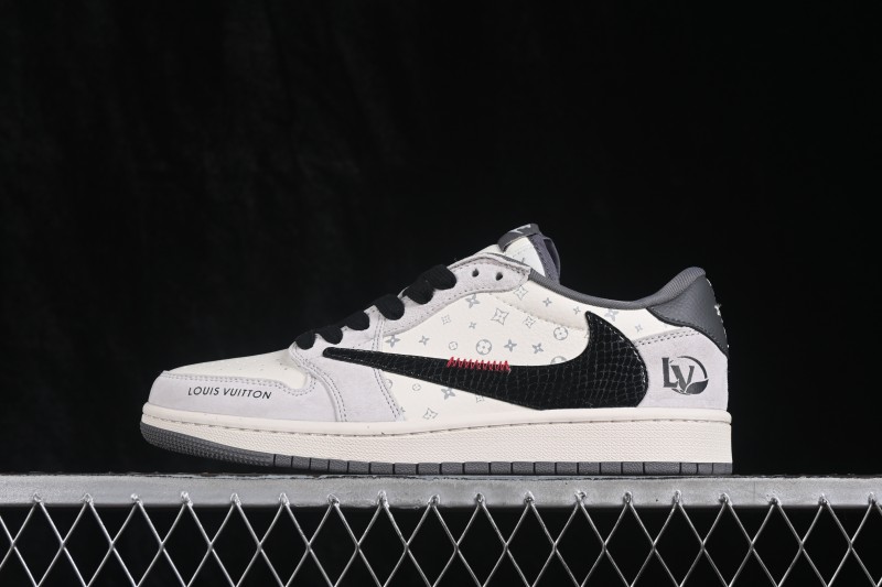 Nike Travis Scott x Fragment Design x Air Jordan 1 Low OG SP Casual Skateboarding Shoes - CW6688-121