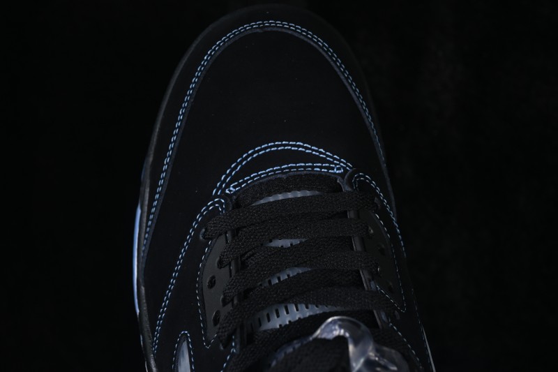Nike Air Jordan 5 Retro 'Black University Blue' AJ5 Running Shoes with Premium Leather Upper - DD0587-008
