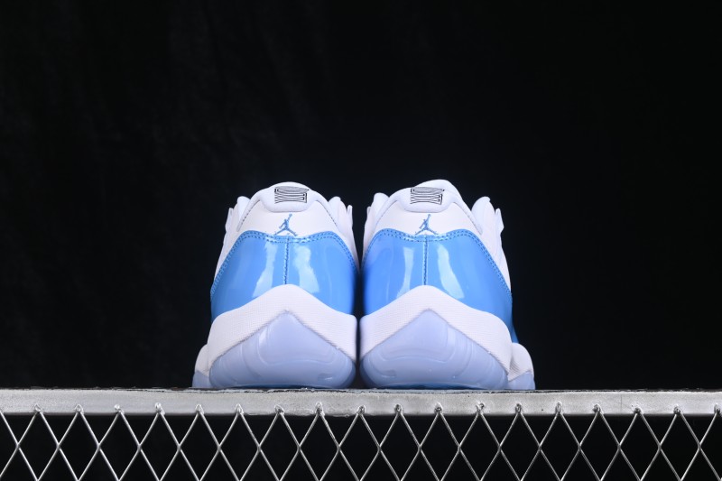 Nike Air Jordan 11 Low Retro University Blue Basketball Shoes with Patent Leather and Full-Length Air Sole - FV5104-100
