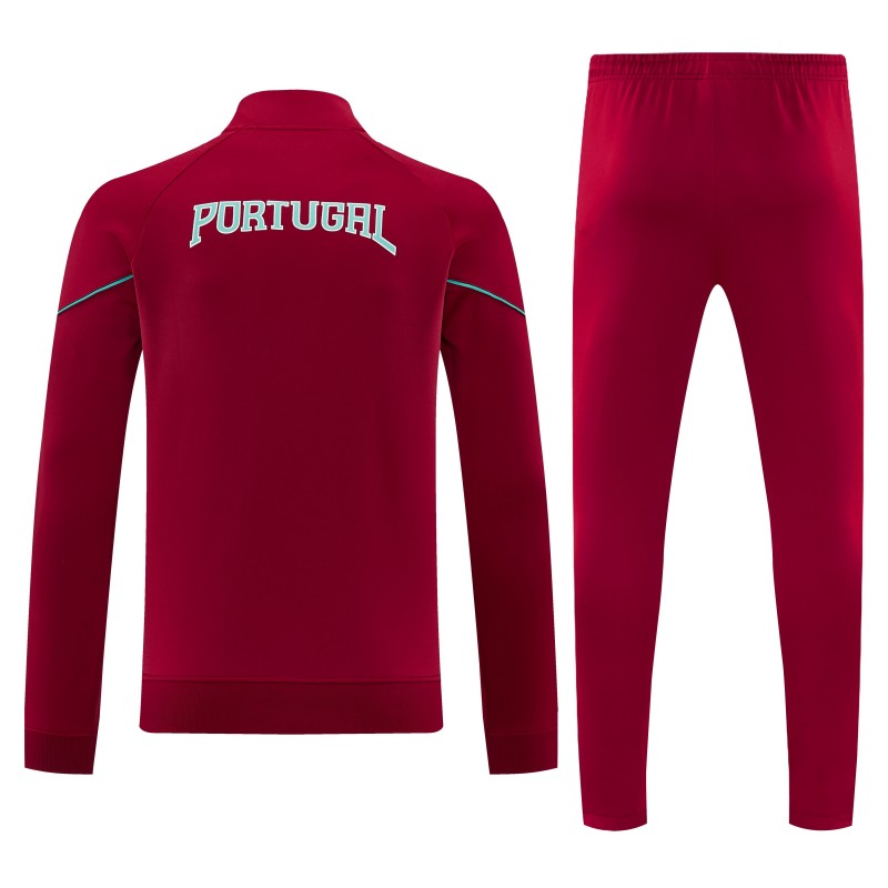 26/27 Portugal  Red Full Zipper Jacket Tracksuit + Long Pants
