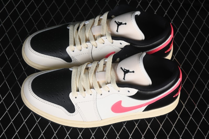 Nike Air Jordan 1 Low Retro Basketball Lifestyle Shoes with Classic Color Blocking - DC0774-107