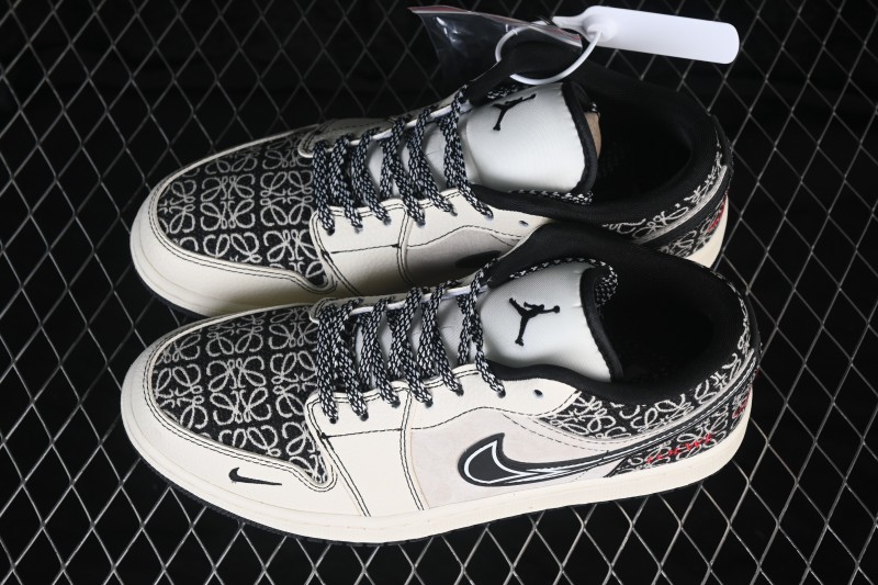 Nike Air Jordan 1 Low Retro Basketball Shoes with Premium Custom Detailing - LL8888-004