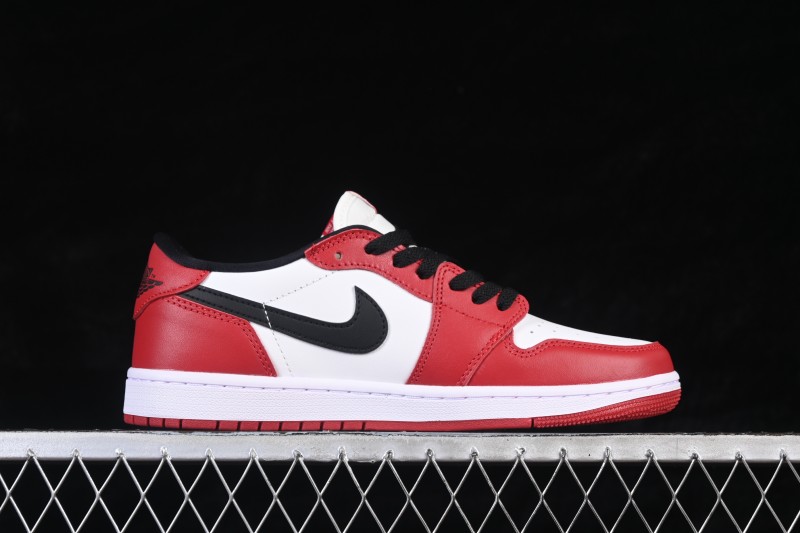 Nike Air Jordan 1 Low OG Casual Skateboarding Shoes White Red Black - HQ6998-600