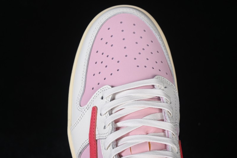 Nike Travis Scott x Air Jordan 1 Low OG Sneakers with Reverse Swoosh Design - IQ7604-101