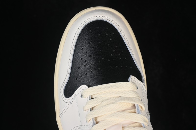 Nike Air Jordan 1 Low Retro Basketball Lifestyle Shoes with Classic Color Blocking - DC0774-107