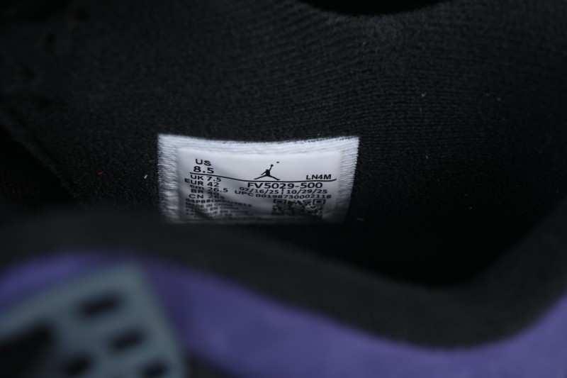Nike Air Jordan 4 Retro OG 'Lakers' Basketball Shoes with Premium Leather and Iconic Design - FV5029-500